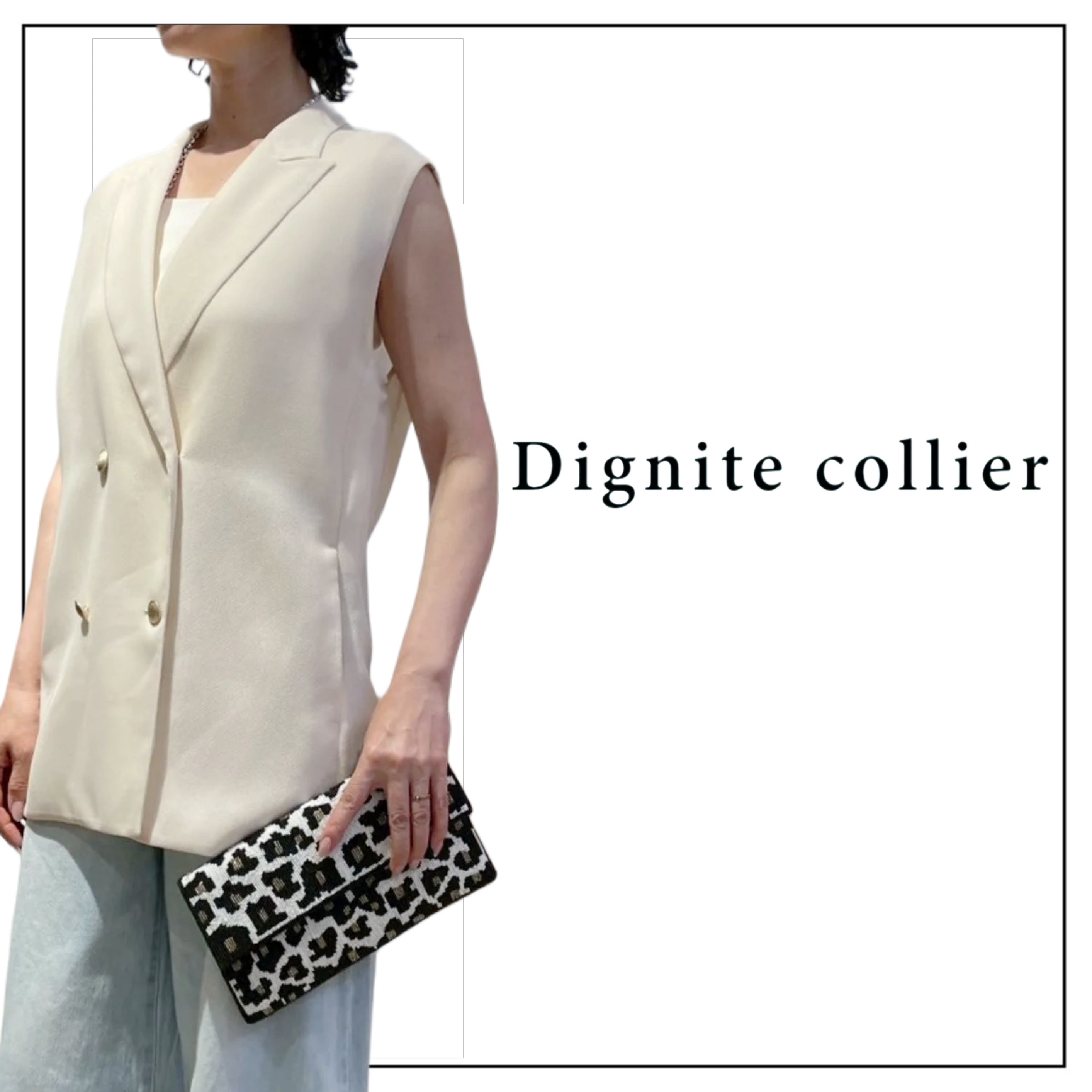 Dignite collier コクーンジレ　チャコール Dignité collier ディニテコリエ 25春ご予約】 コクーンジレ 80