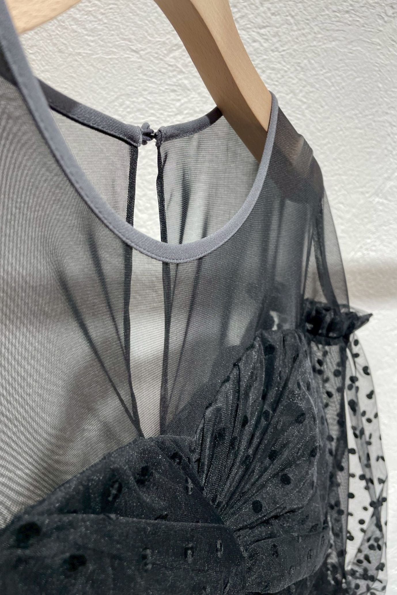 <50%OFF>フロッキードットパンツドレス