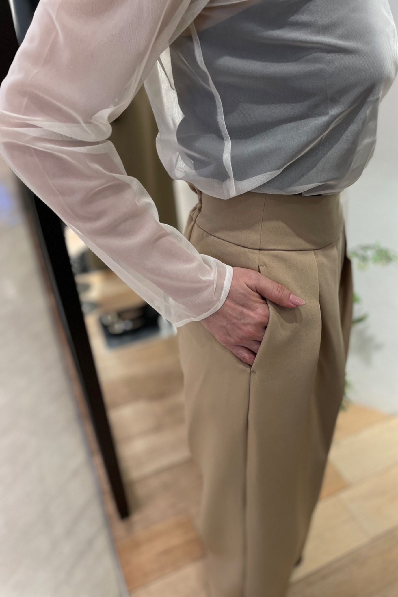 ペプラムチュールパンツドレス<3pcs SET>