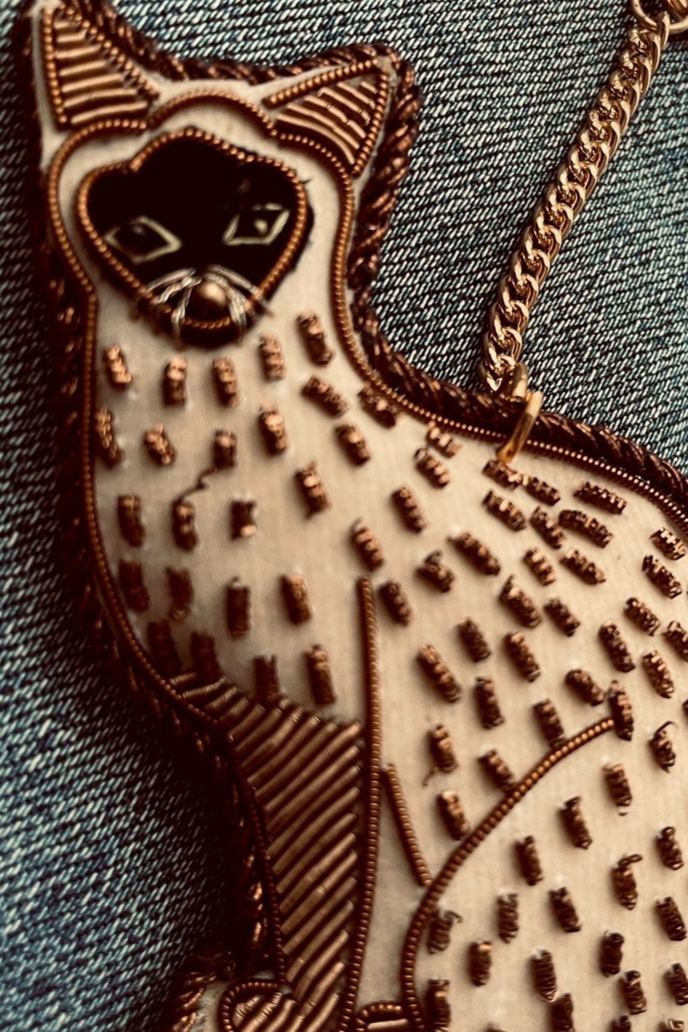 アニマル刺繍&ビーズキーホルダー