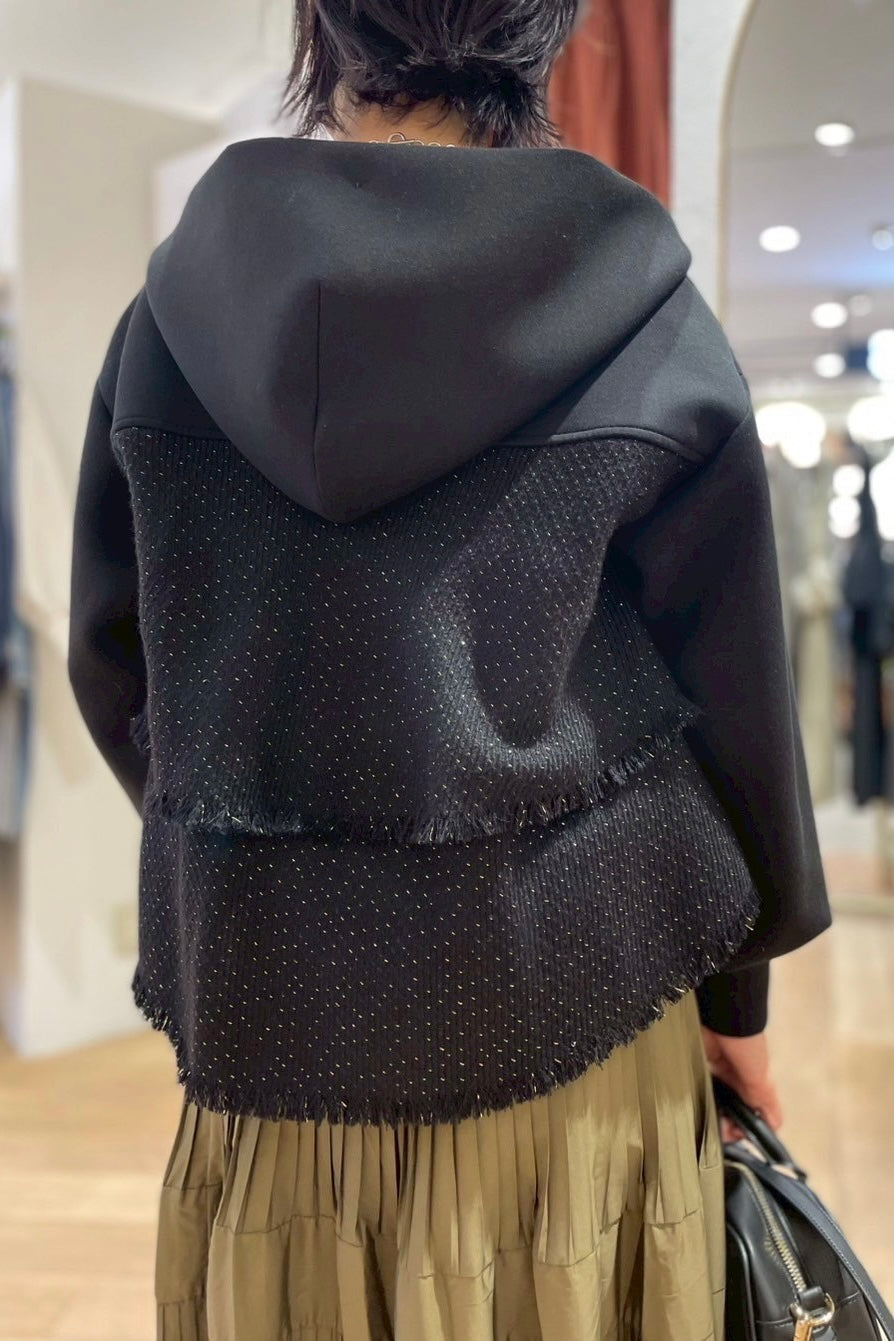 ツイードコンビパーカー