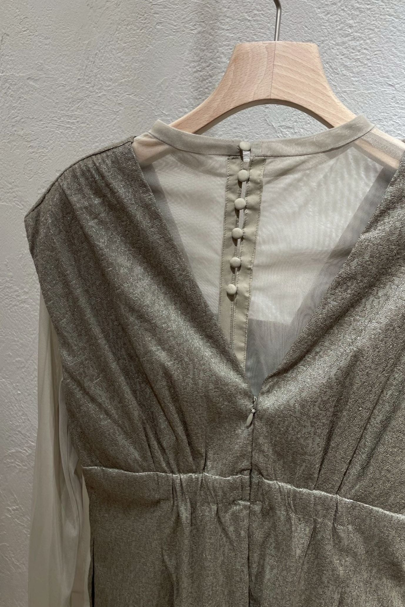 Vネックジャガードドレス<2pcs SET>