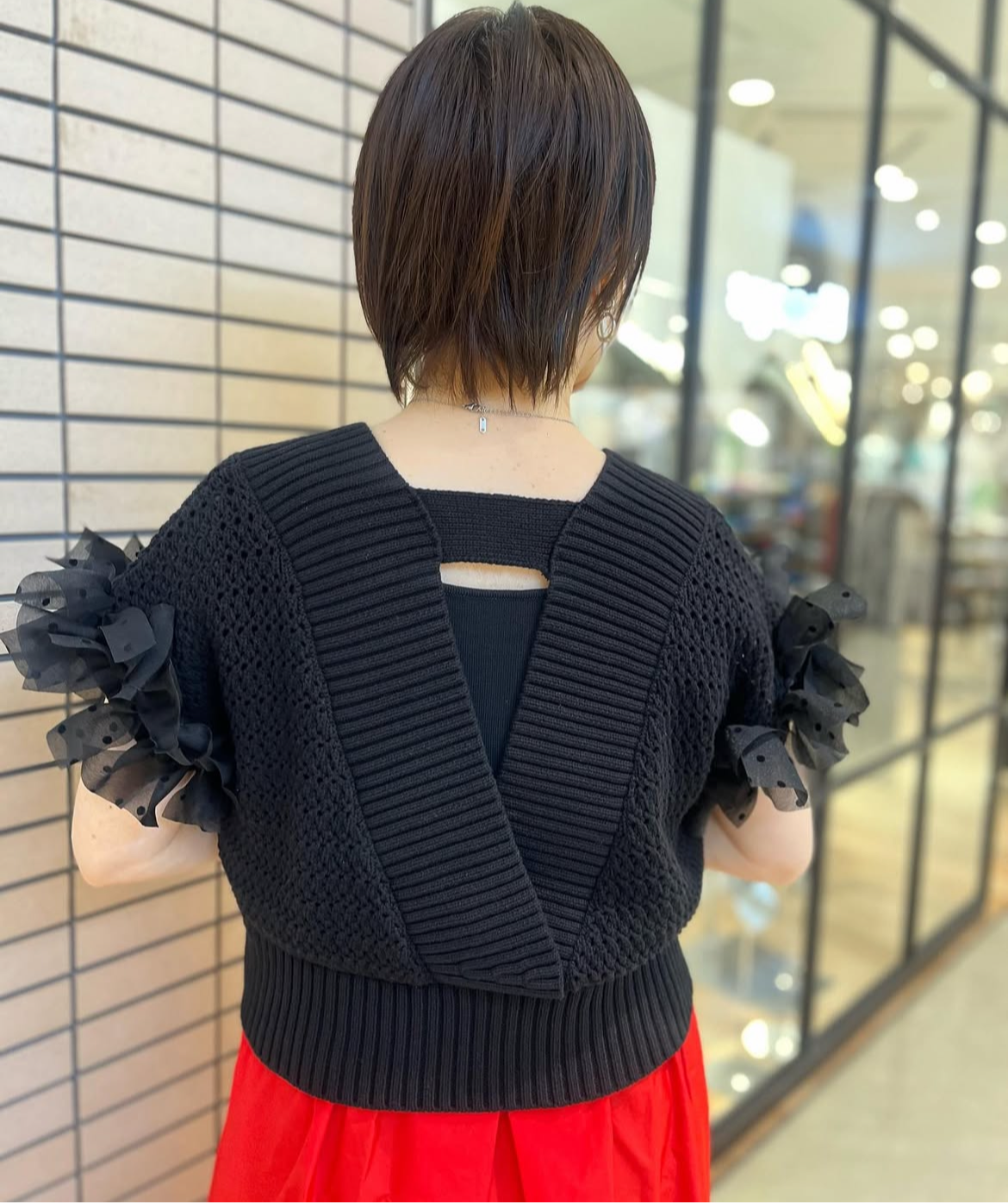 ソデリボンニットベスト