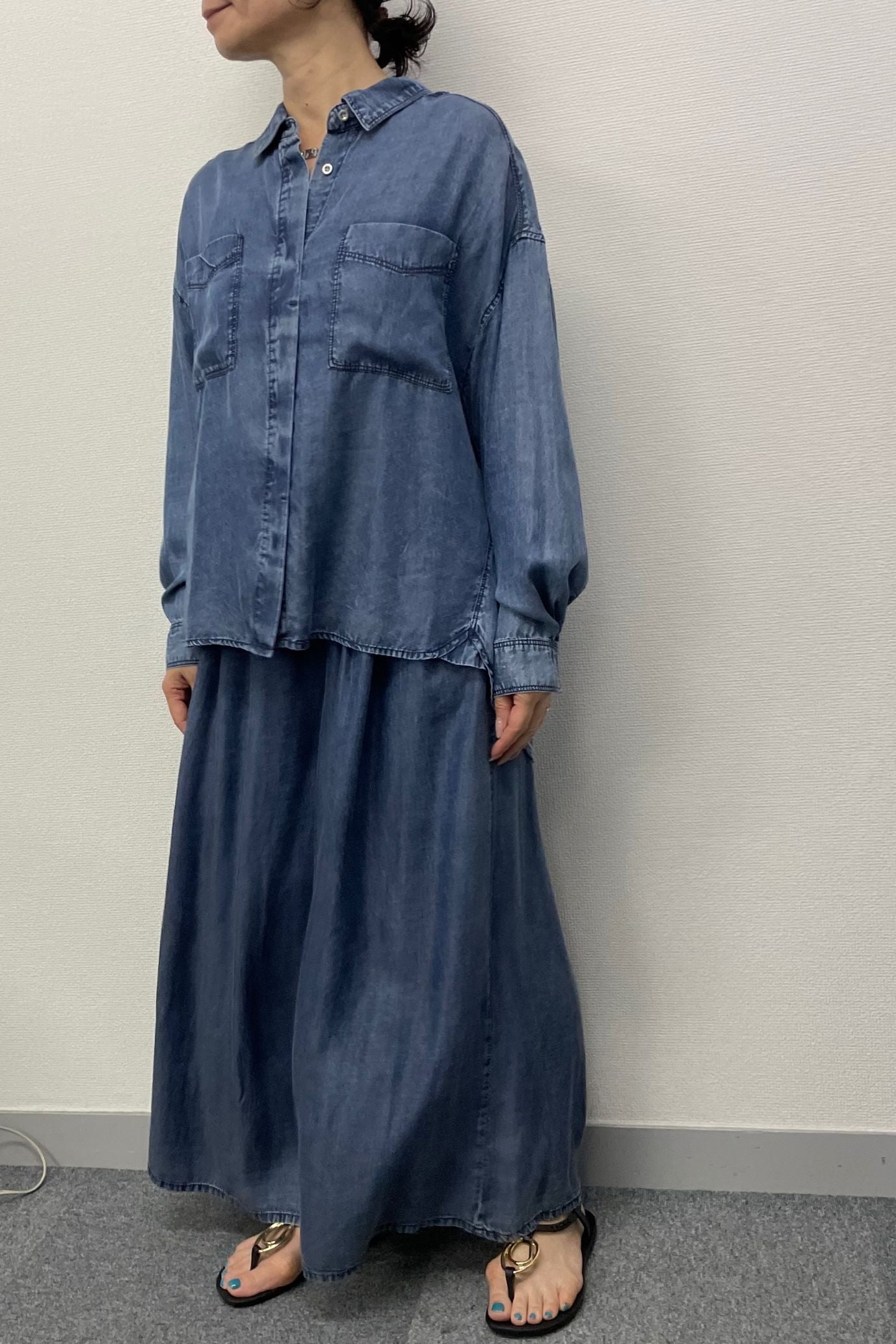 <6月上旬出荷予定>【NEW】バイオシルクデニムシャツ