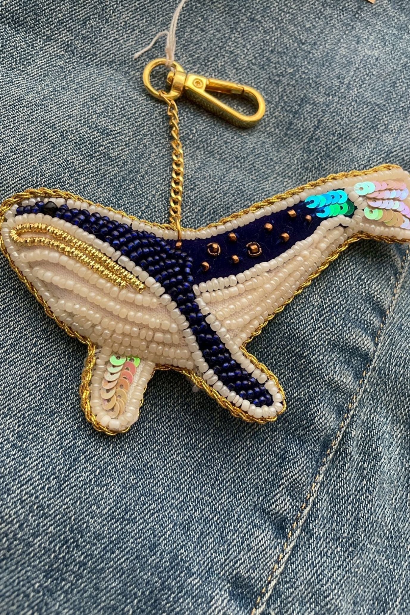 アニマル刺繍&ビーズキーホルダー
