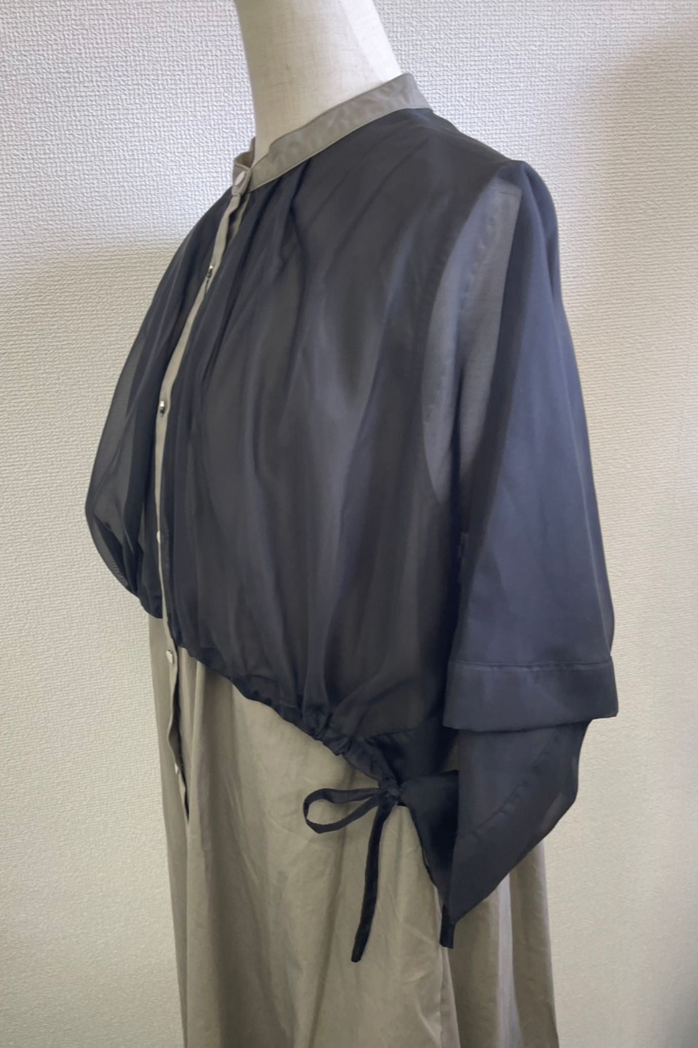 <30%OFF>シアーケープワンピース