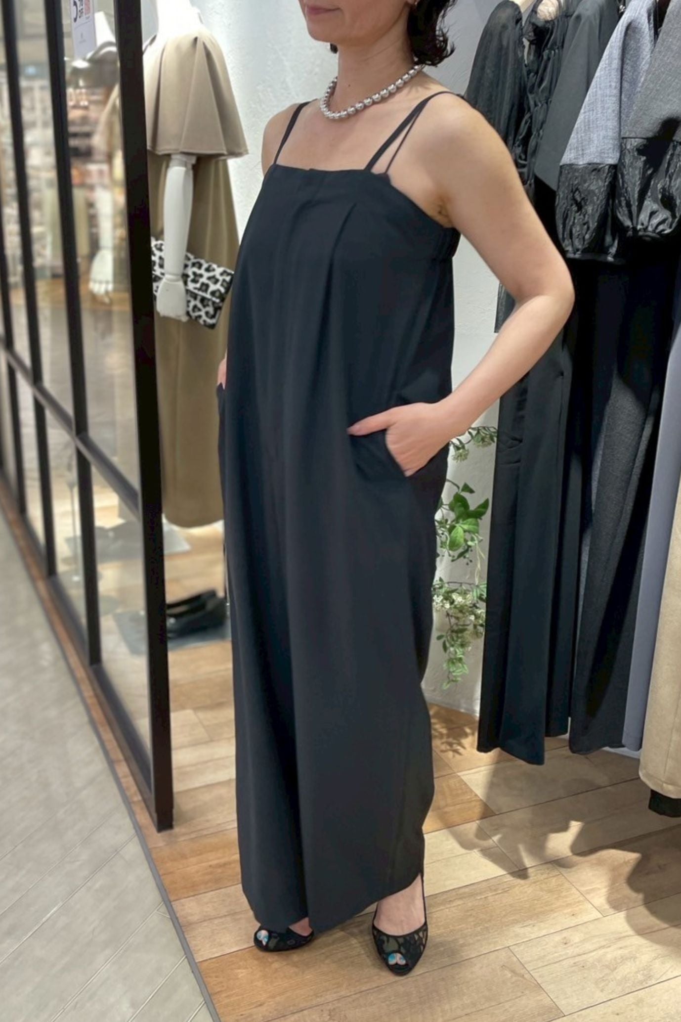 <50%OFF>シャンブレーオールインワン