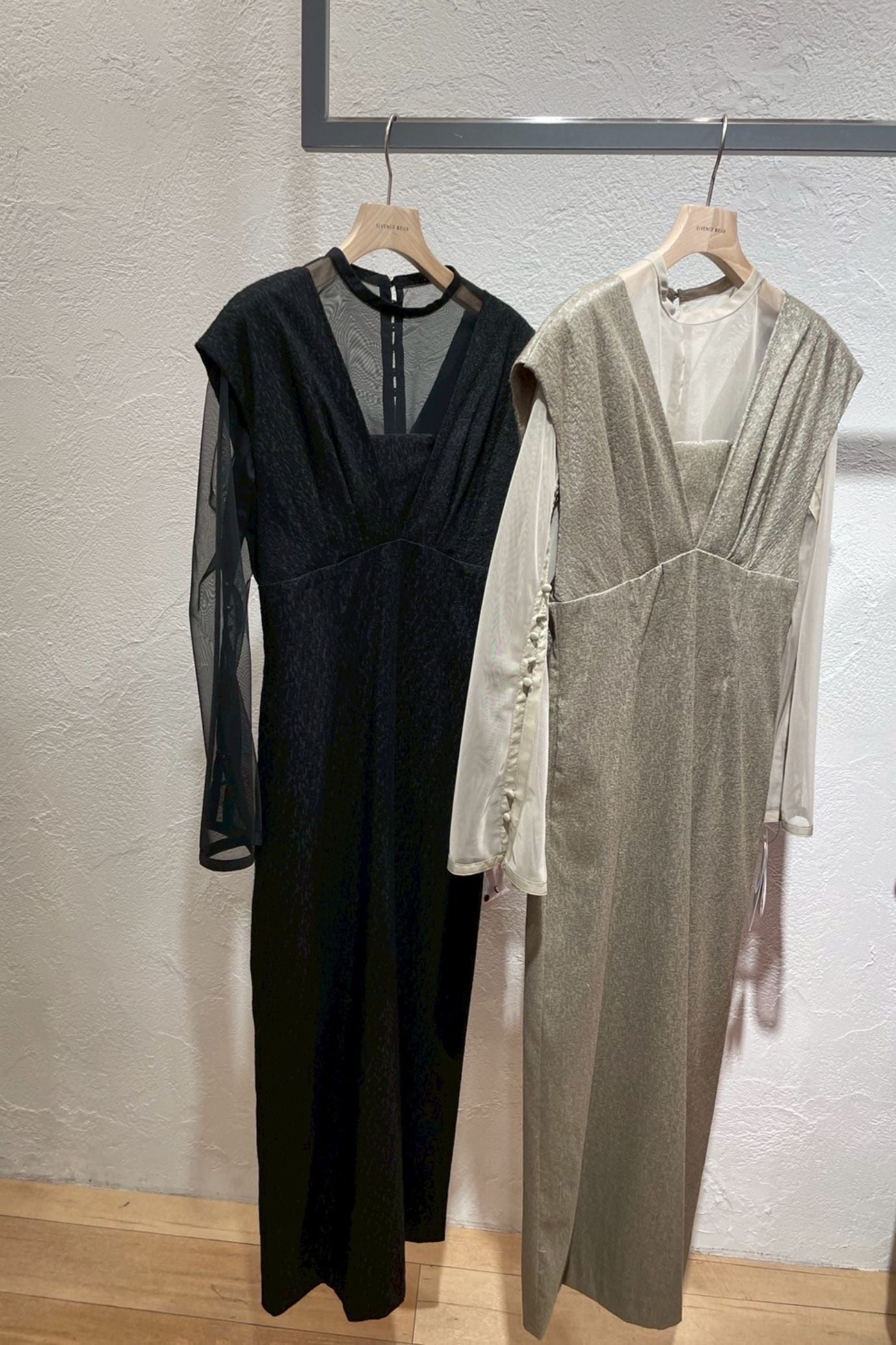 Vネックジャガードドレス<2pcs SET>