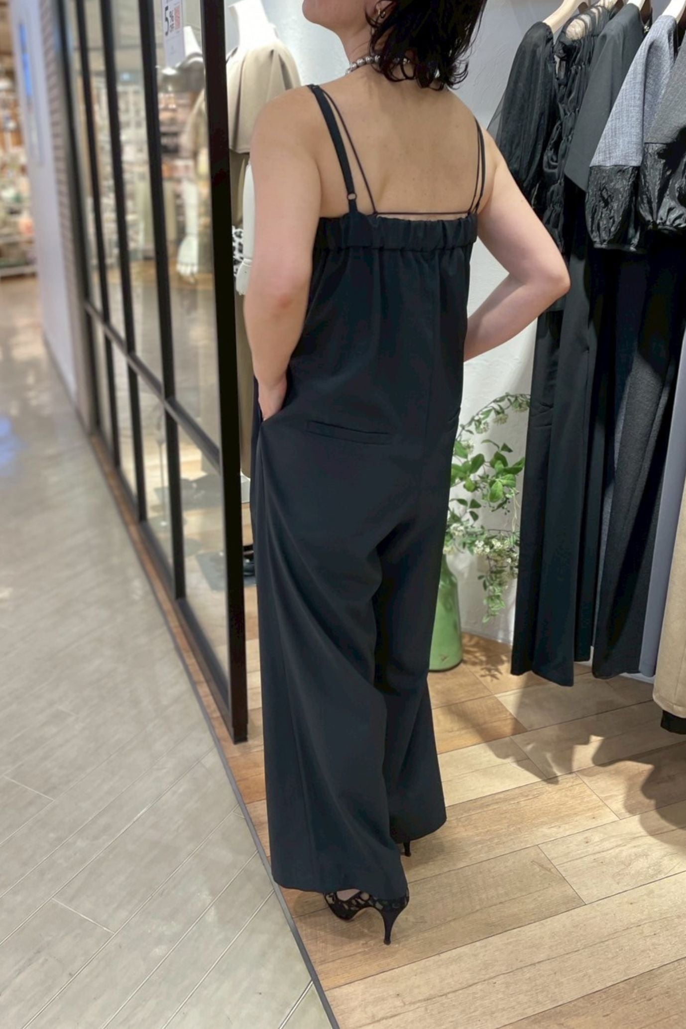 <50%OFF>シャンブレーオールインワン