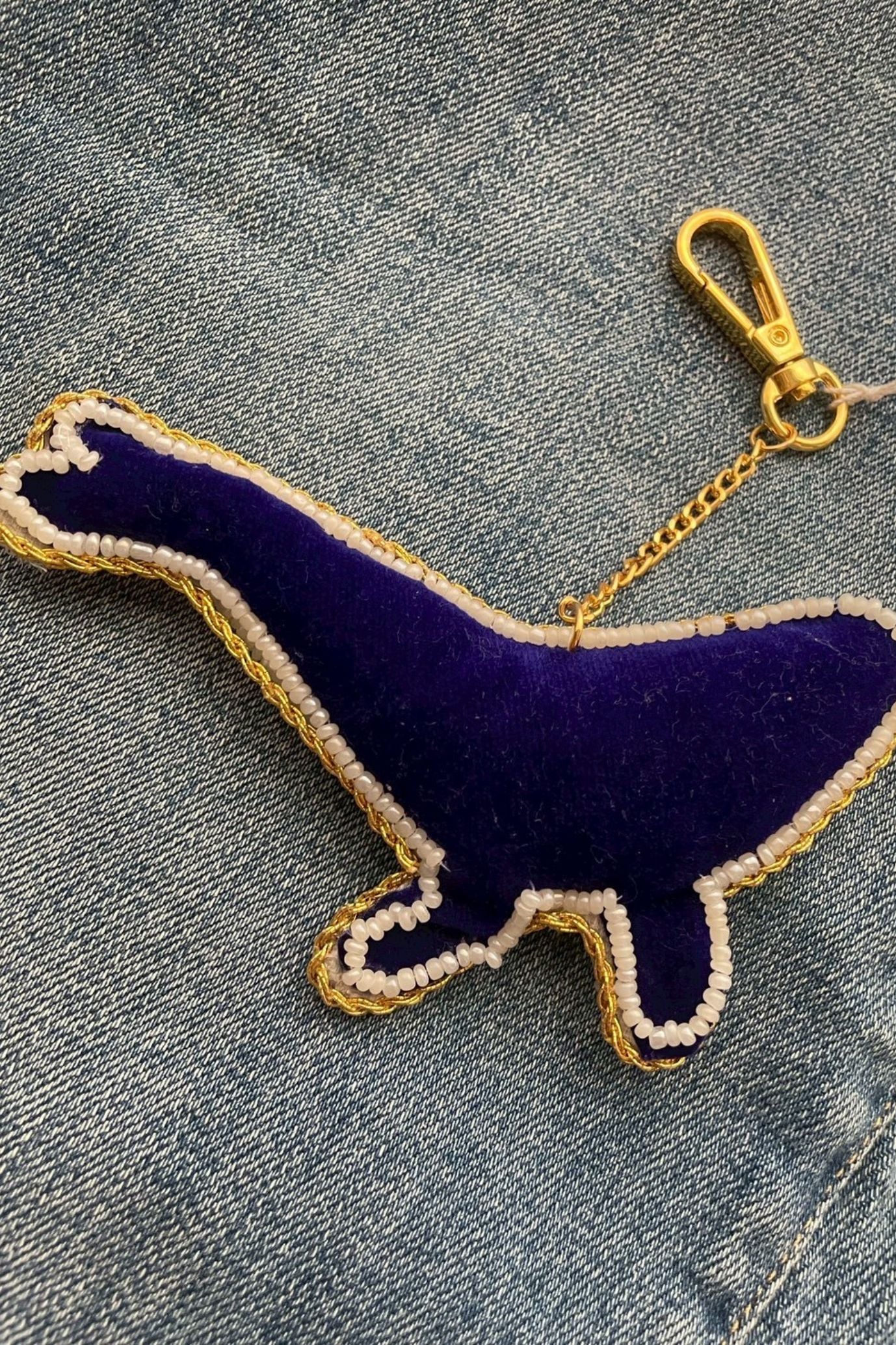 アニマル刺繍&ビーズキーホルダー