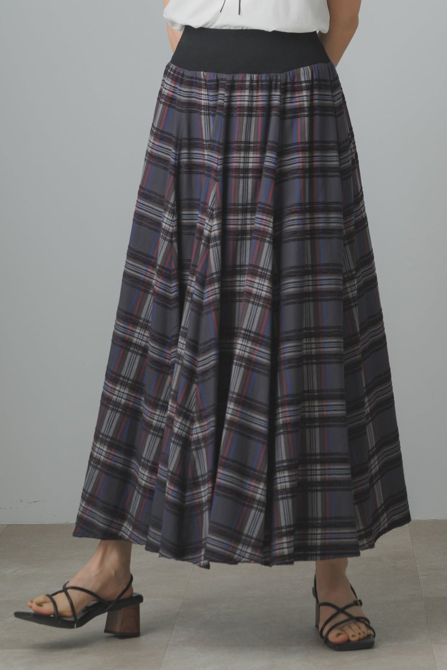 モールチェックスカート (新色ブラック)