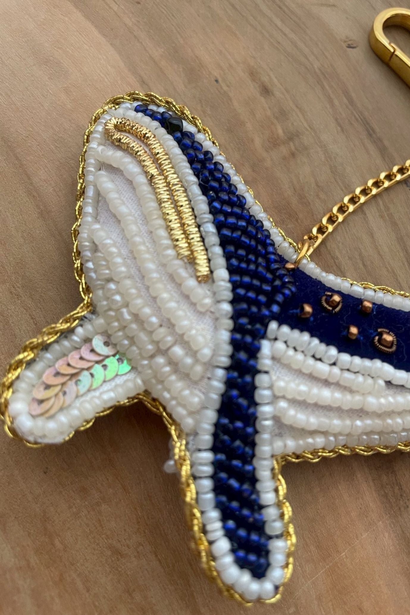 アニマル刺繍&ビーズキーホルダー