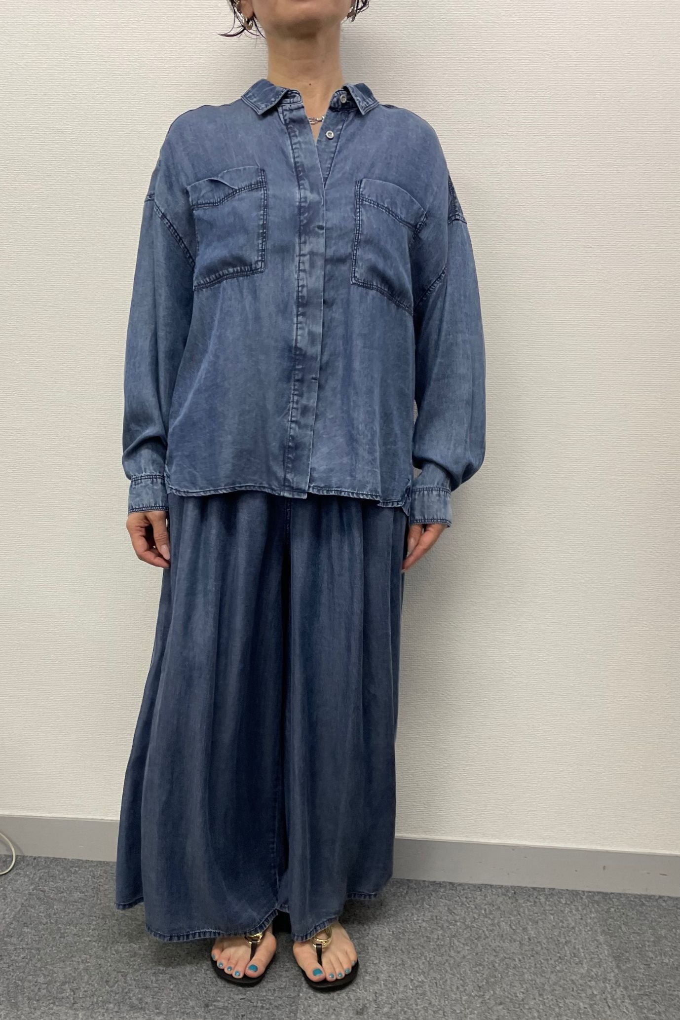 <6月上旬出荷予定>【NEW】バイオシルクデニムシャツ