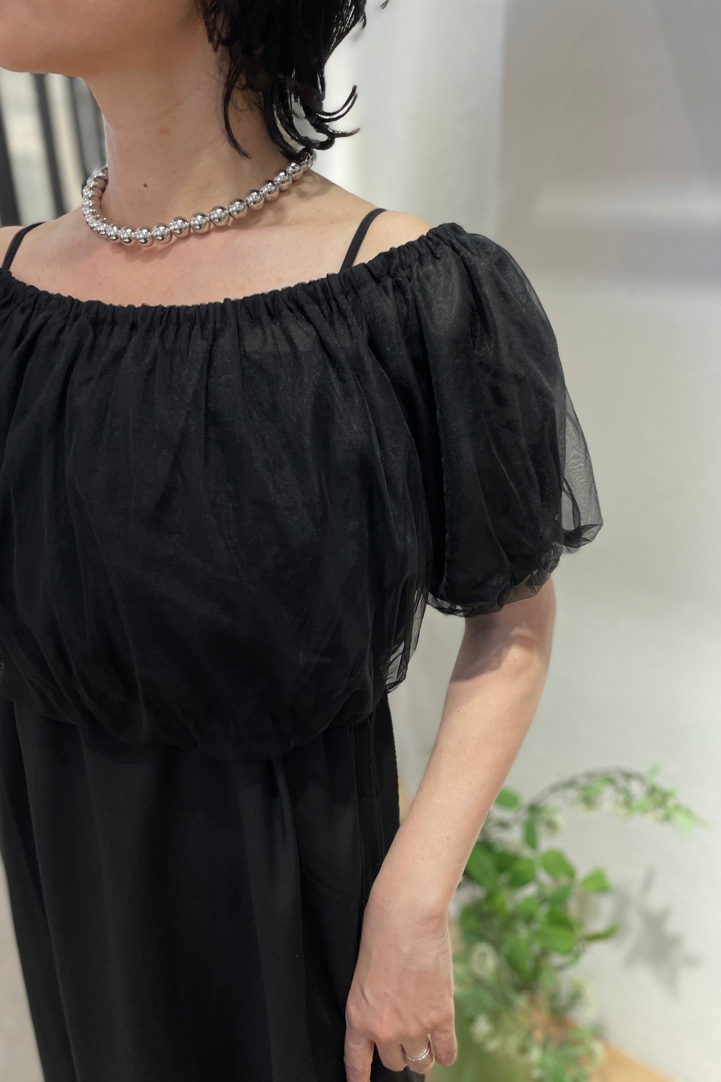 【NEW】シフォンボレロ袖付き