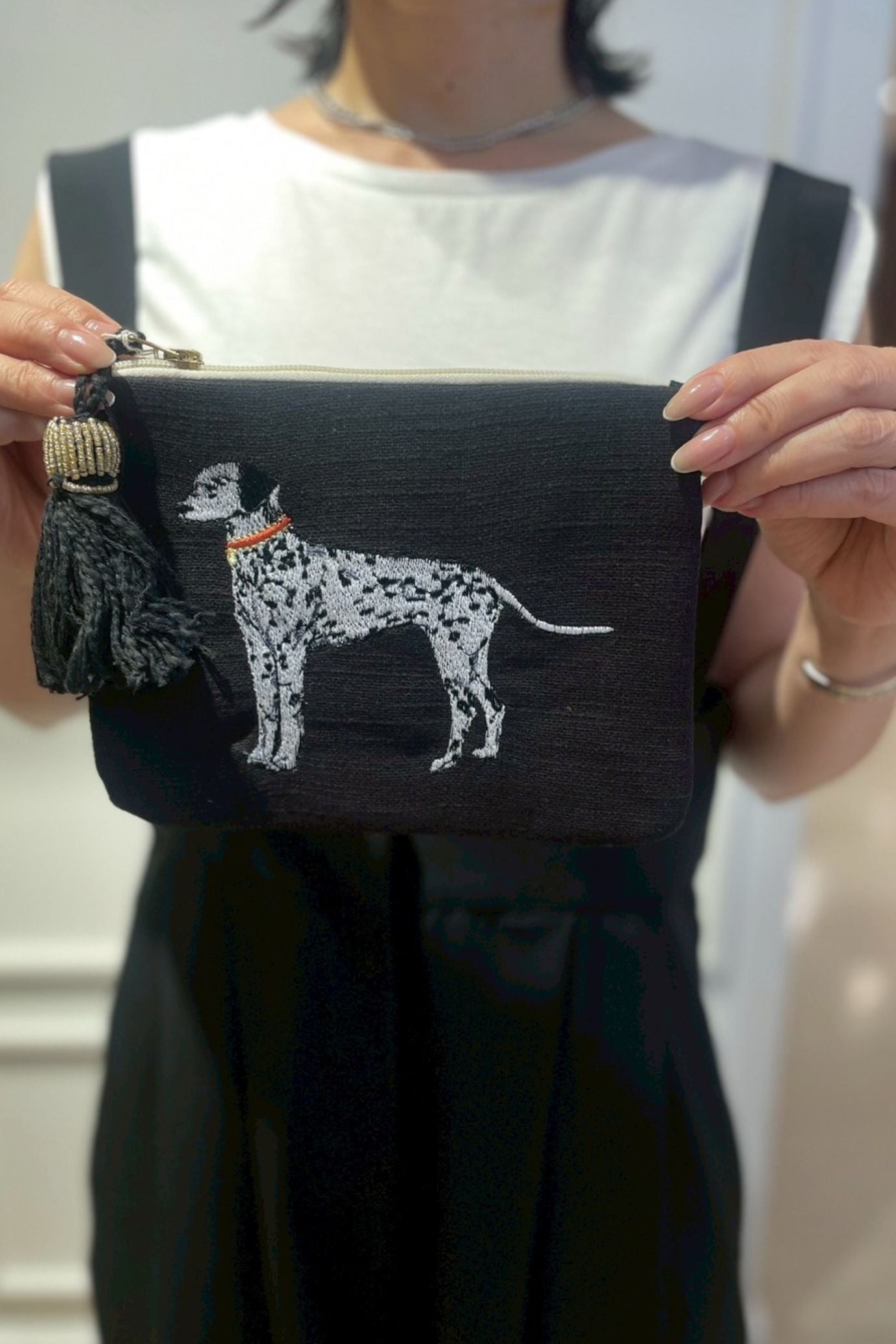 キャット*ドッグ刺繍ポーチ