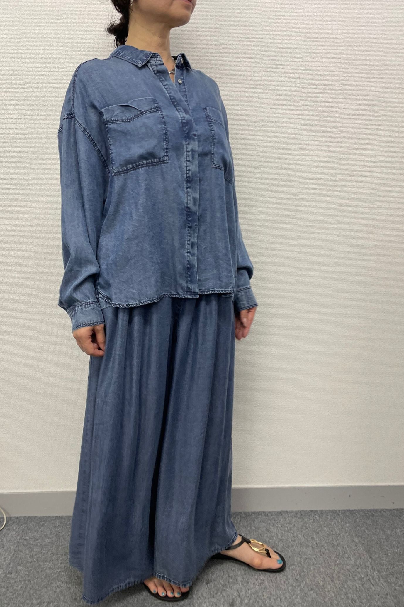 <6月上旬出荷予定>【NEW】バイオシルクデニムシャツ