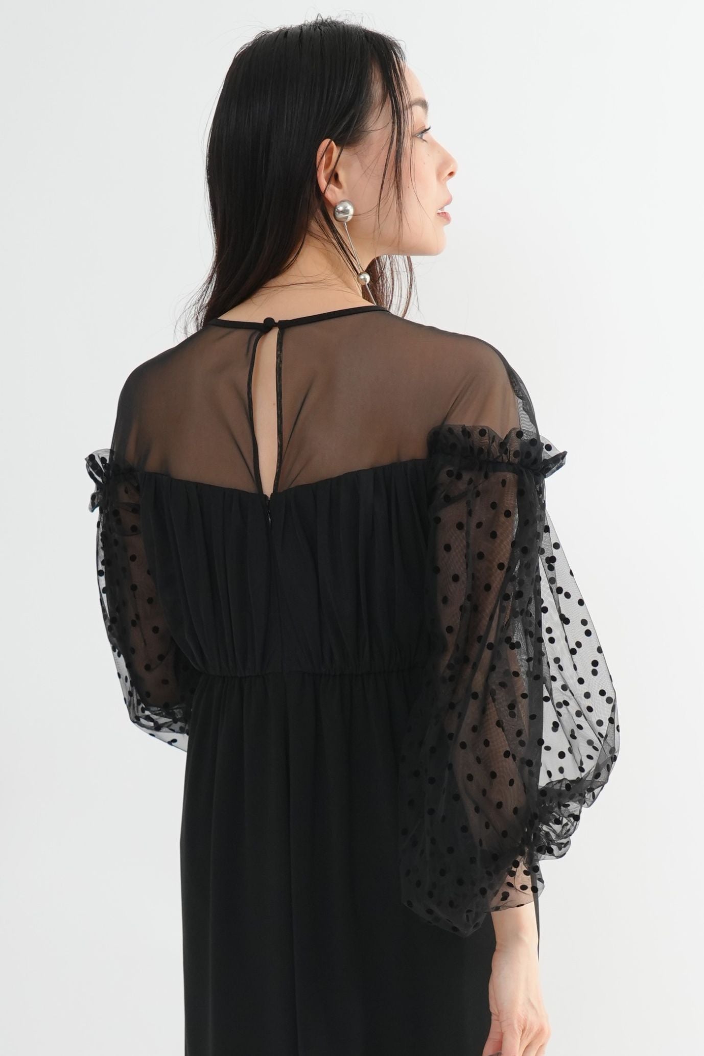 <50%OFF>フロッキードットパンツドレス
