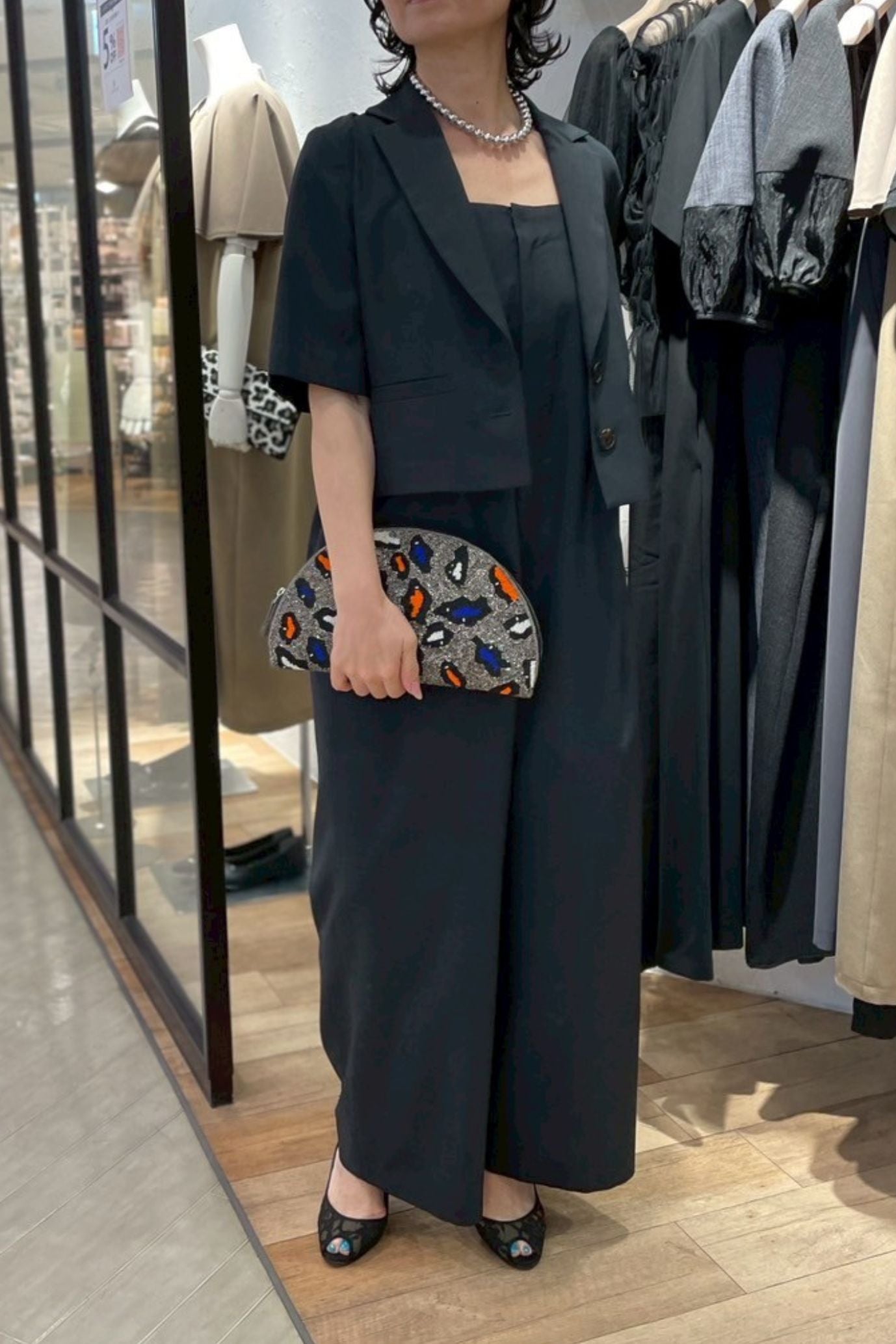 <50%OFF>シャンブレーオールインワン