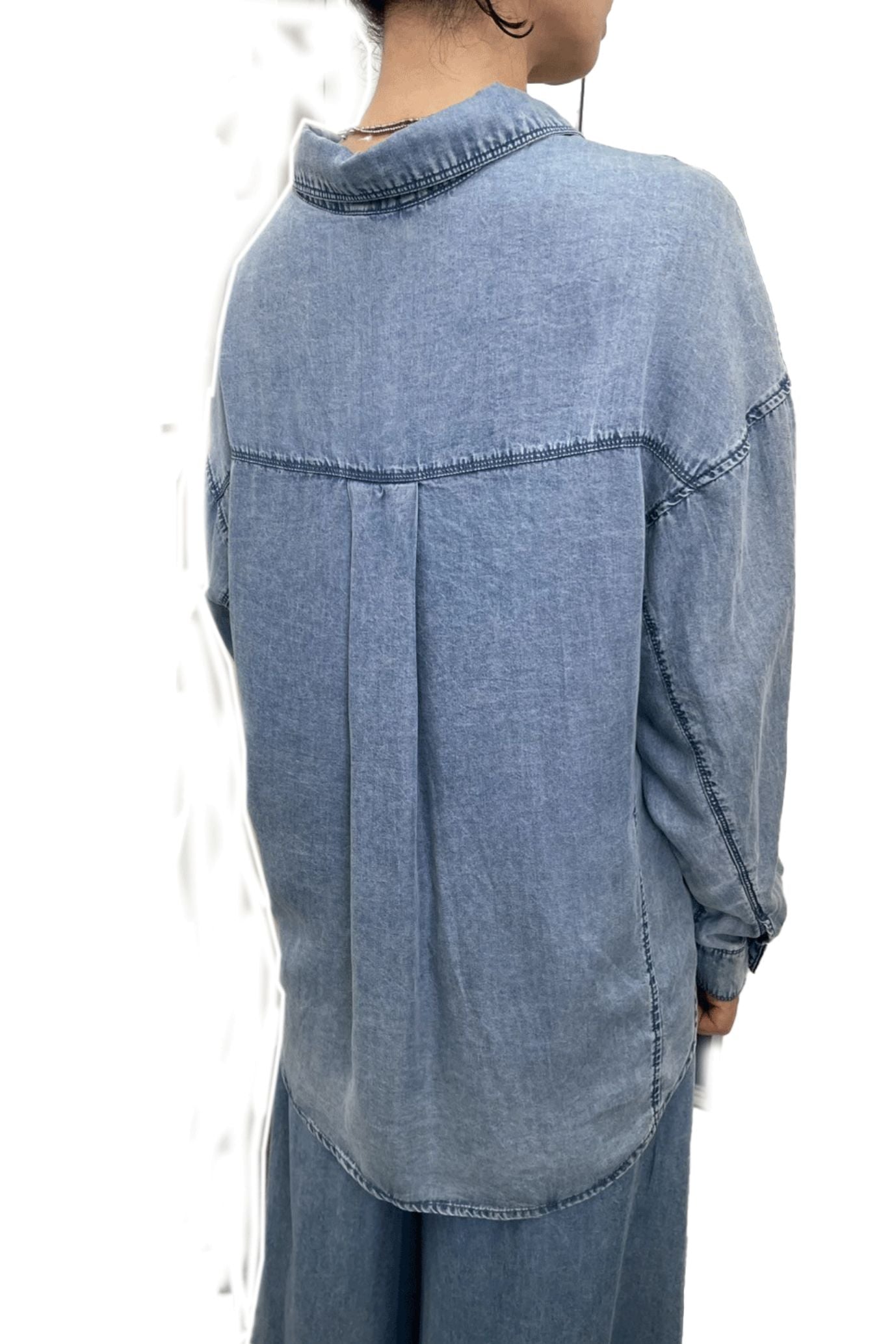 <6月上旬出荷予定>【NEW】バイオシルクデニムシャツ