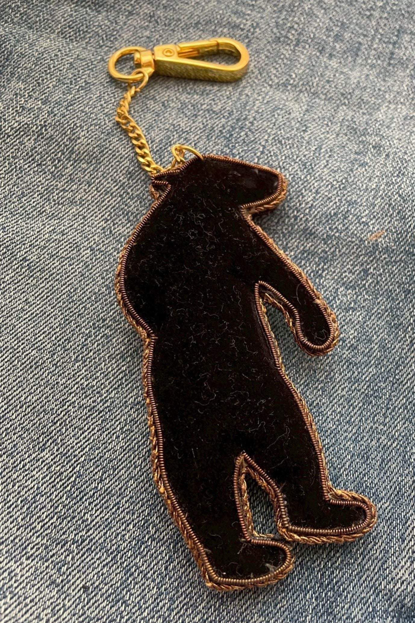 アニマル刺繍&ビーズキーホルダー