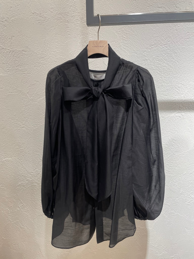 バルーンスリーブボウタイブラウス