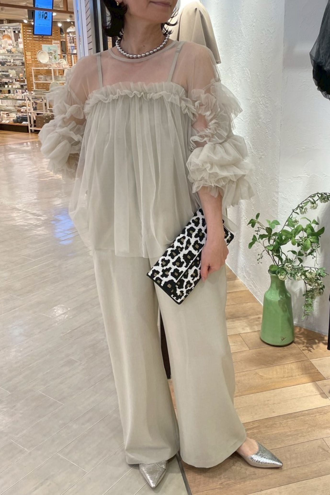 <50%OFF>シャンブレーオールインワン