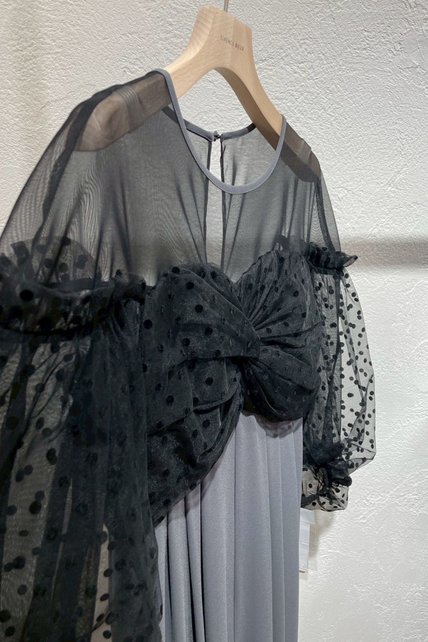 <50%OFF>フロッキードットパンツドレス