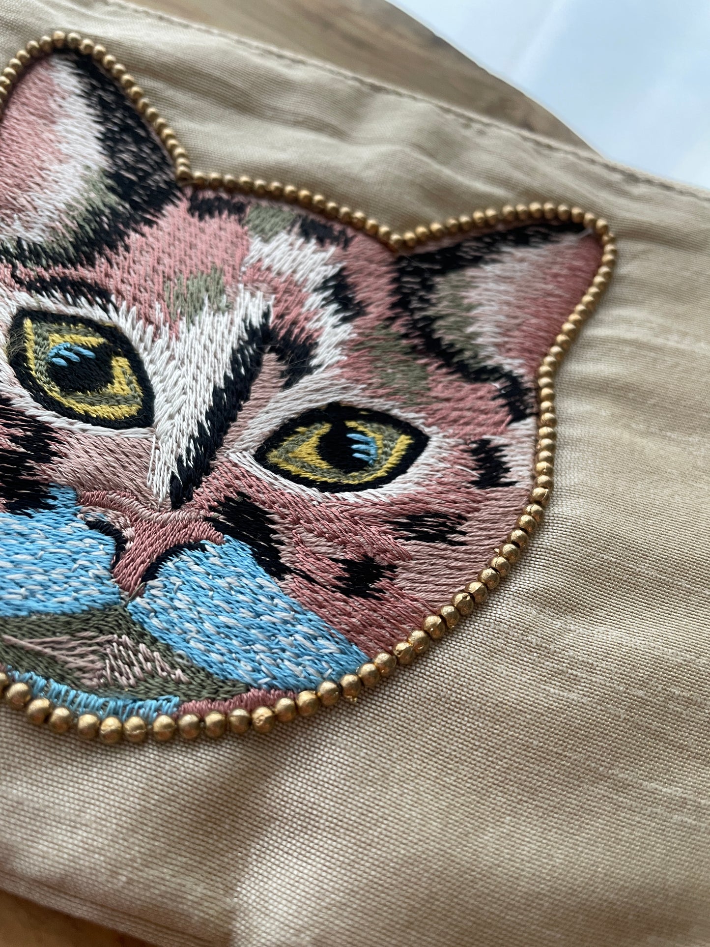 アニマル刺繍ポーチ キャット