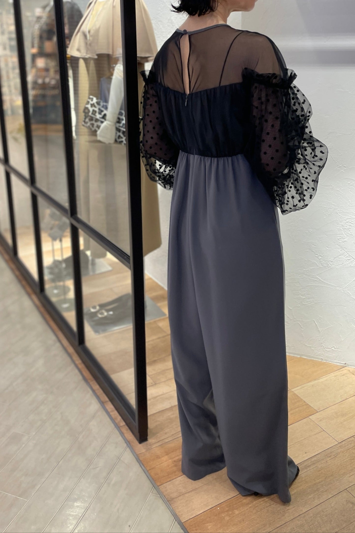 <50%OFF>フロッキードットパンツドレス