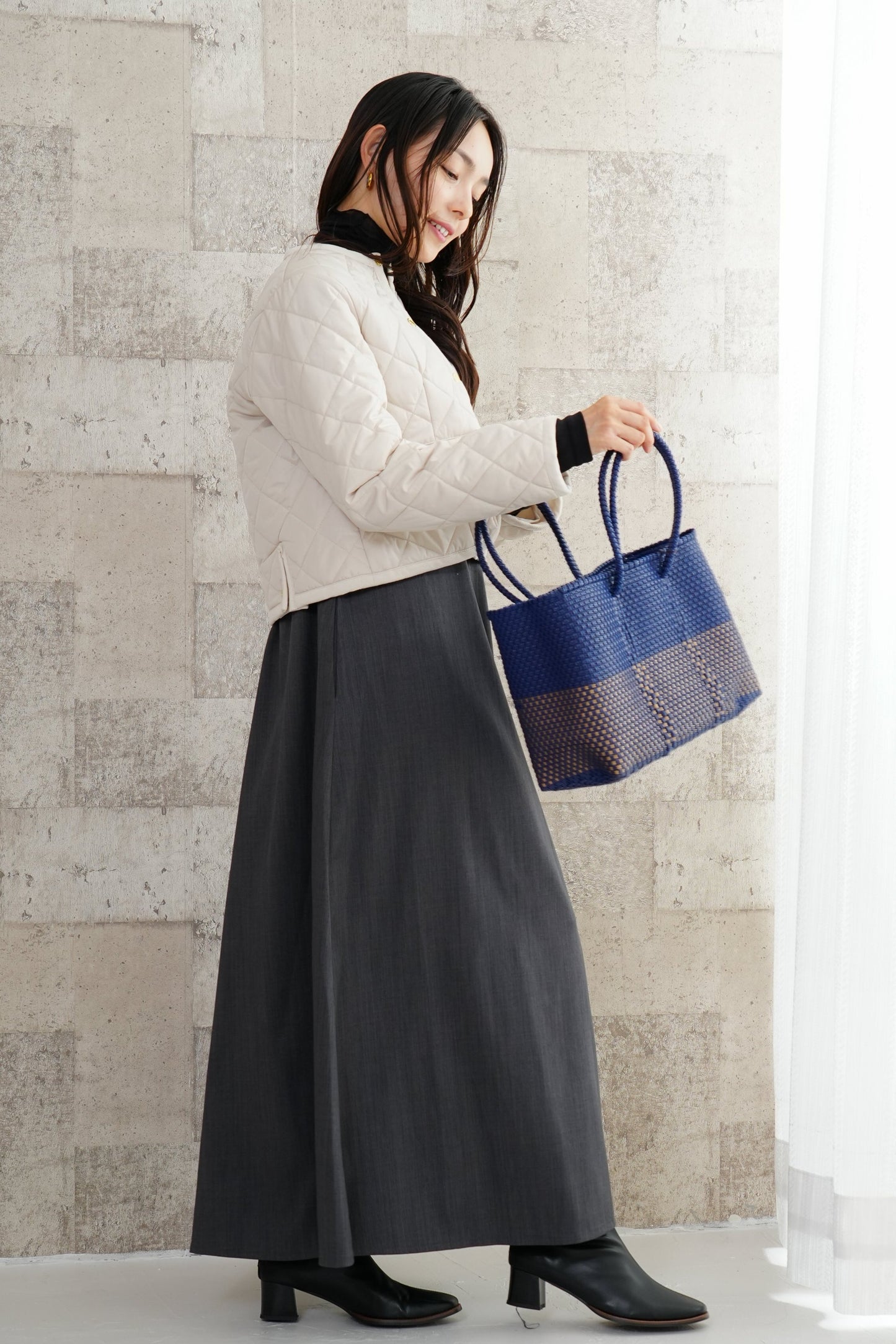 <30%OFF>Moon Birdメルカドバッグ (ネイビー)