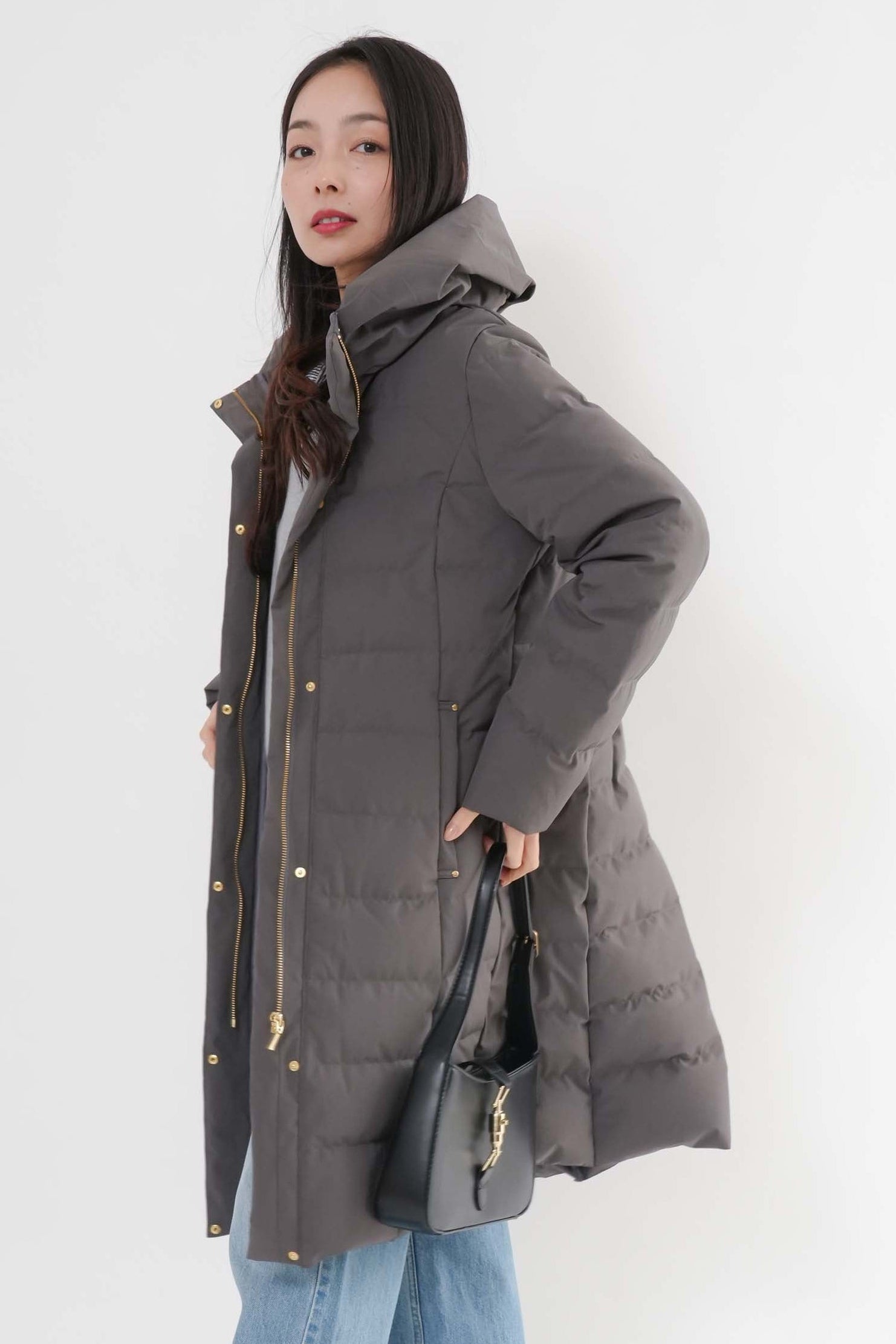 ボリュームカラーロングダウン｜アウター｜good mood madam（グッド