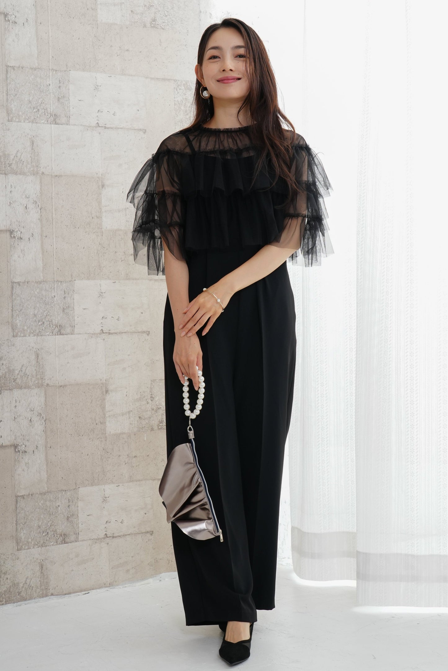 <20%OFF>パールハンドルクラッチバッグ