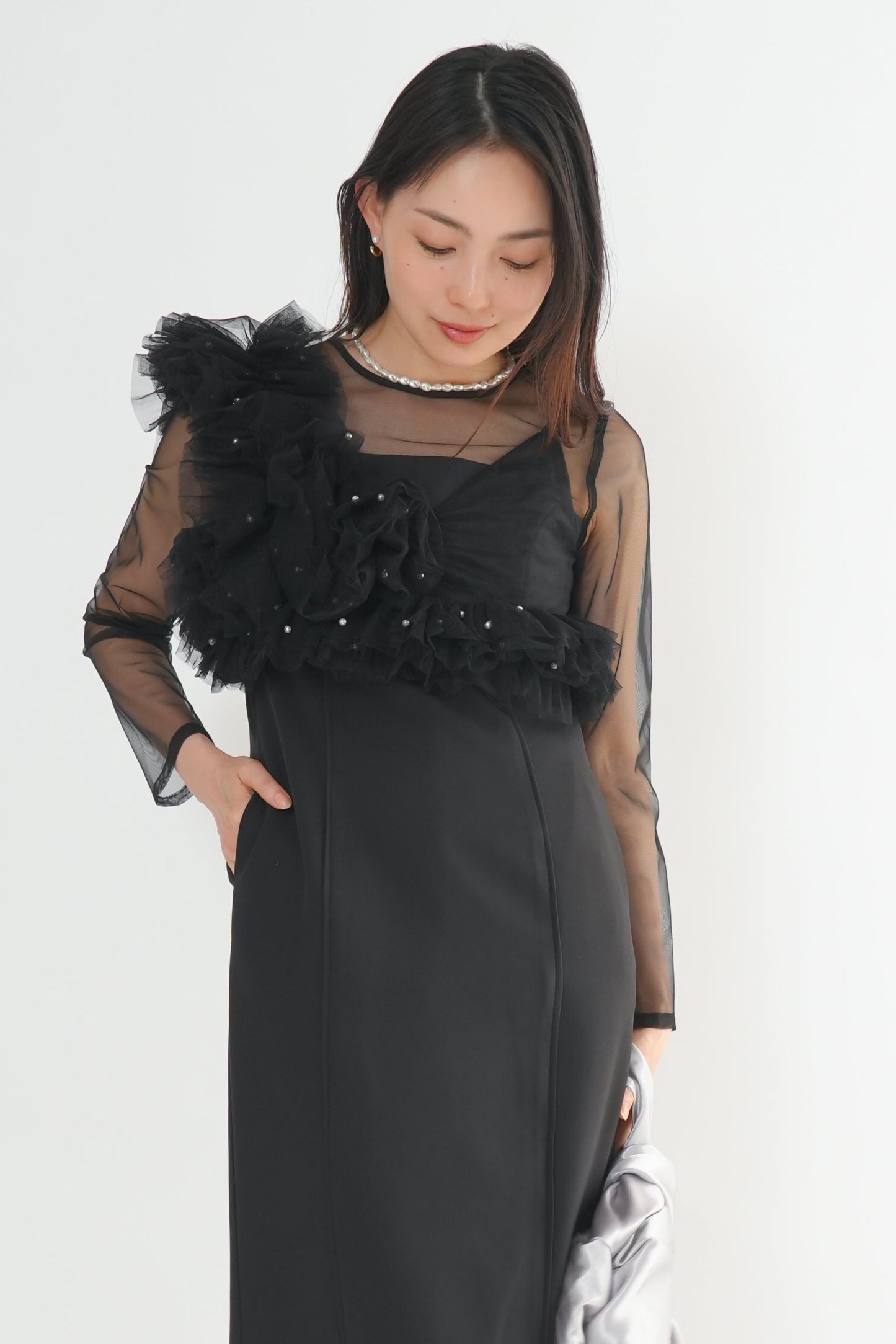 チュールビスチェドレス<2pcs SET>