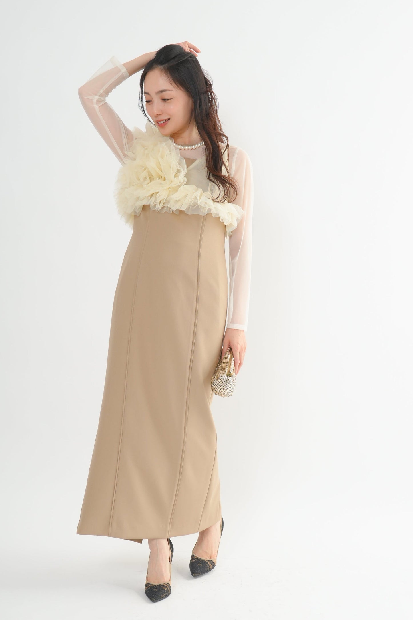 チュールビスチェドレス<2pcs SET>
