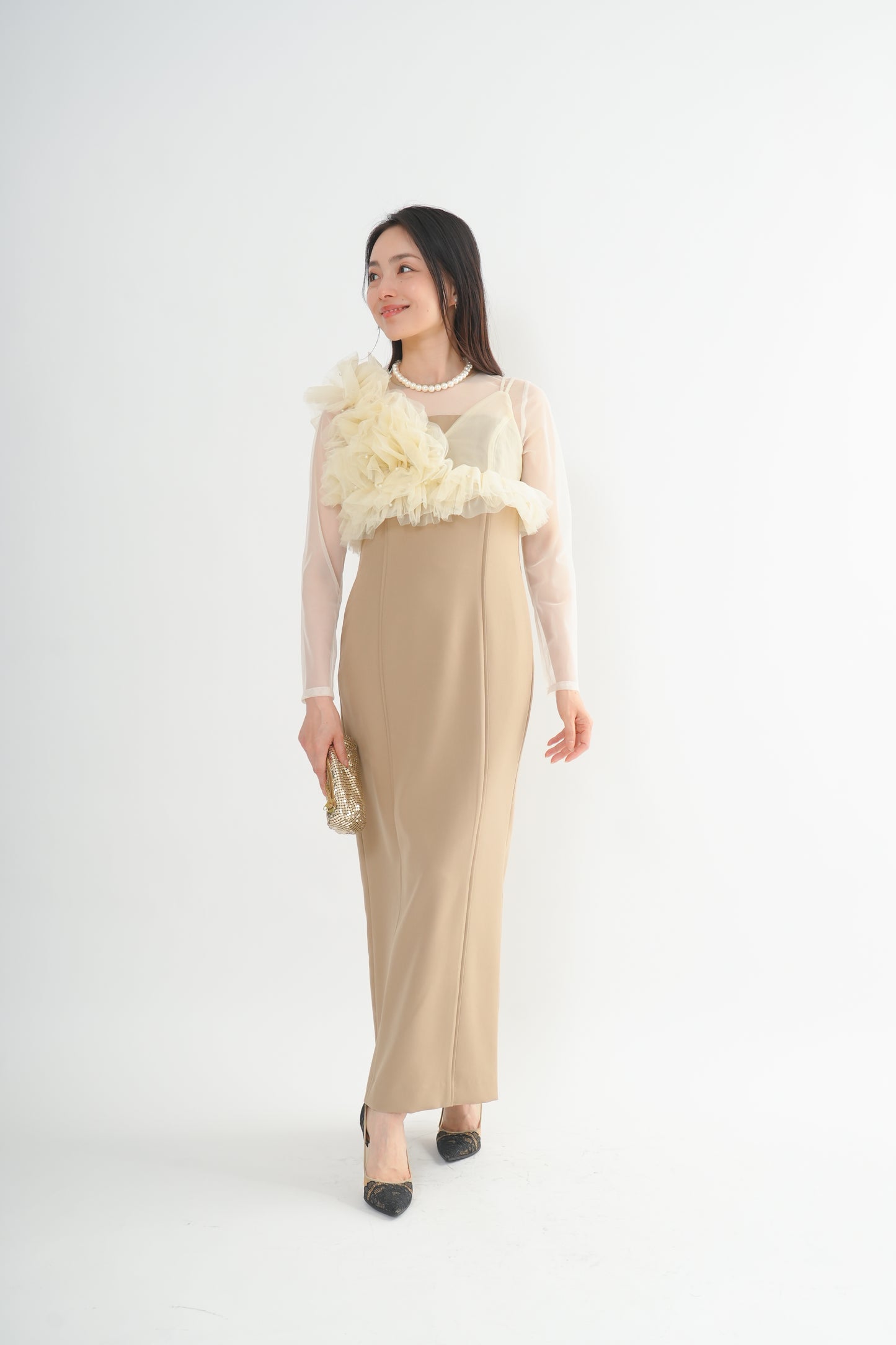 チュールビスチェドレス<2pcs SET>