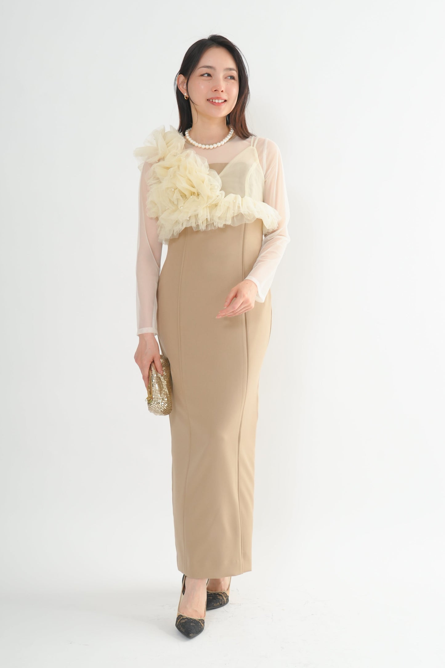 チュールビスチェドレス<2pcs SET>