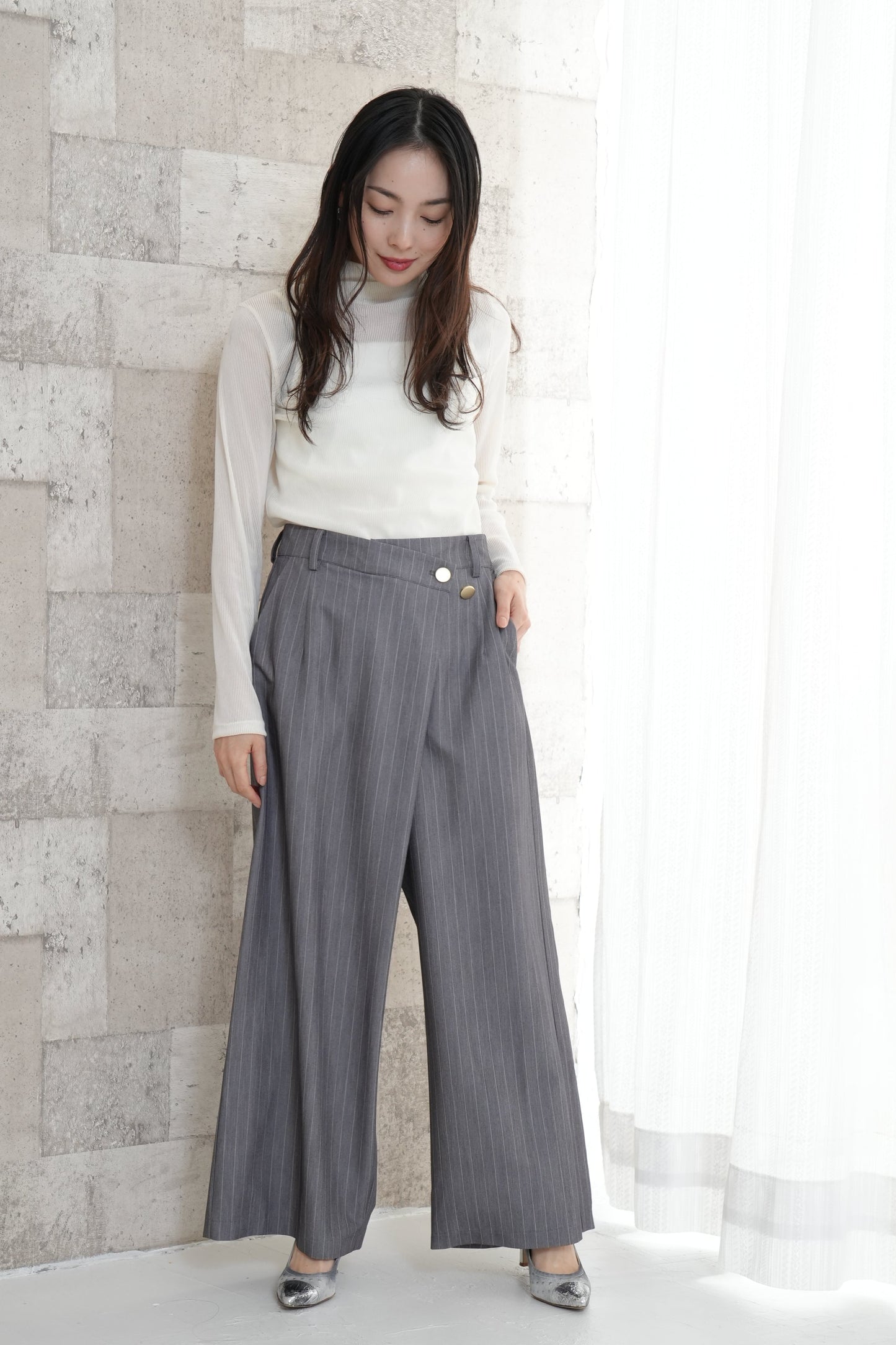 アシメワイドパンツ