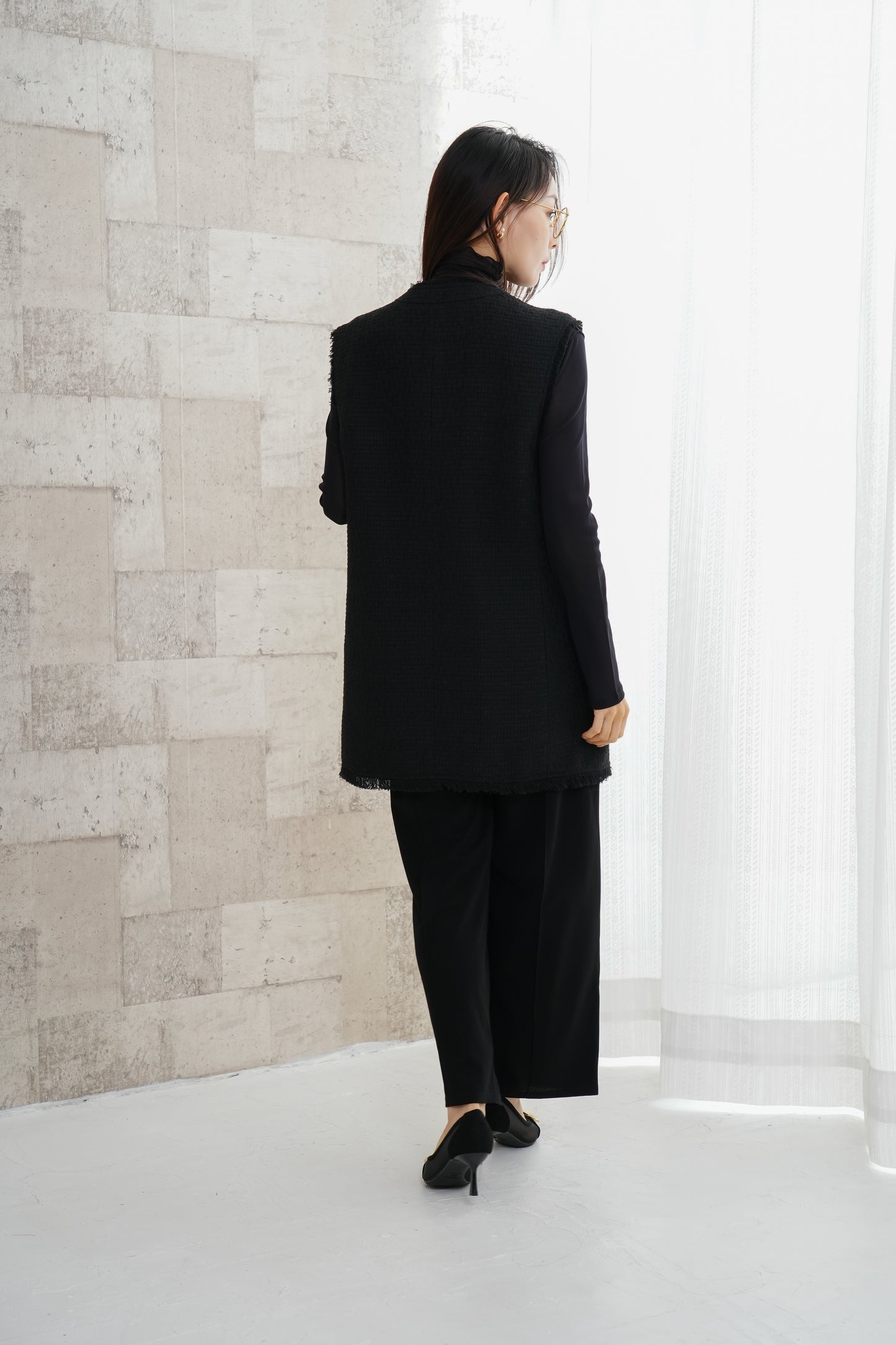 <30%OFF>ツイードジレベスト