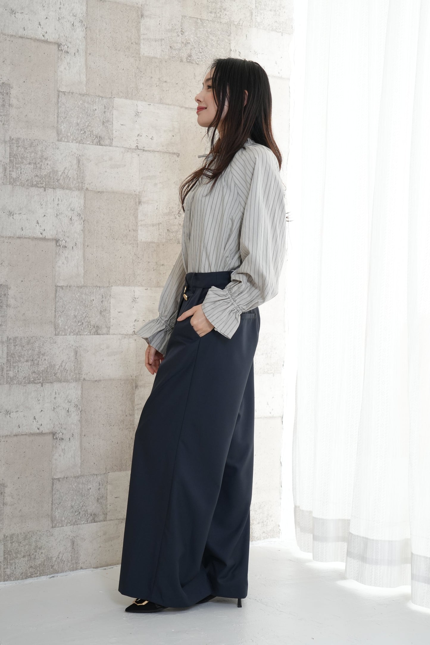 アシメワイドパンツ