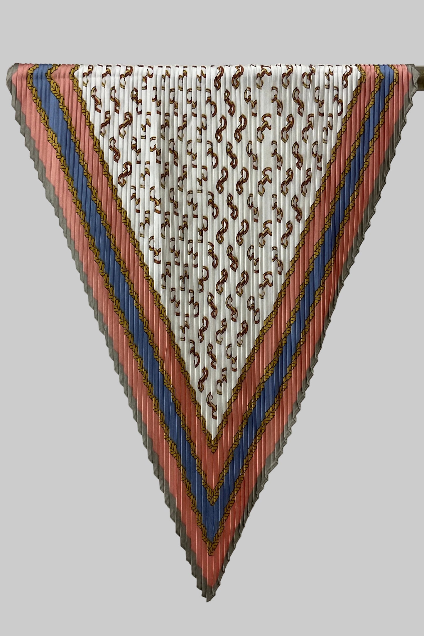 プリーツスカーフ幾何柄