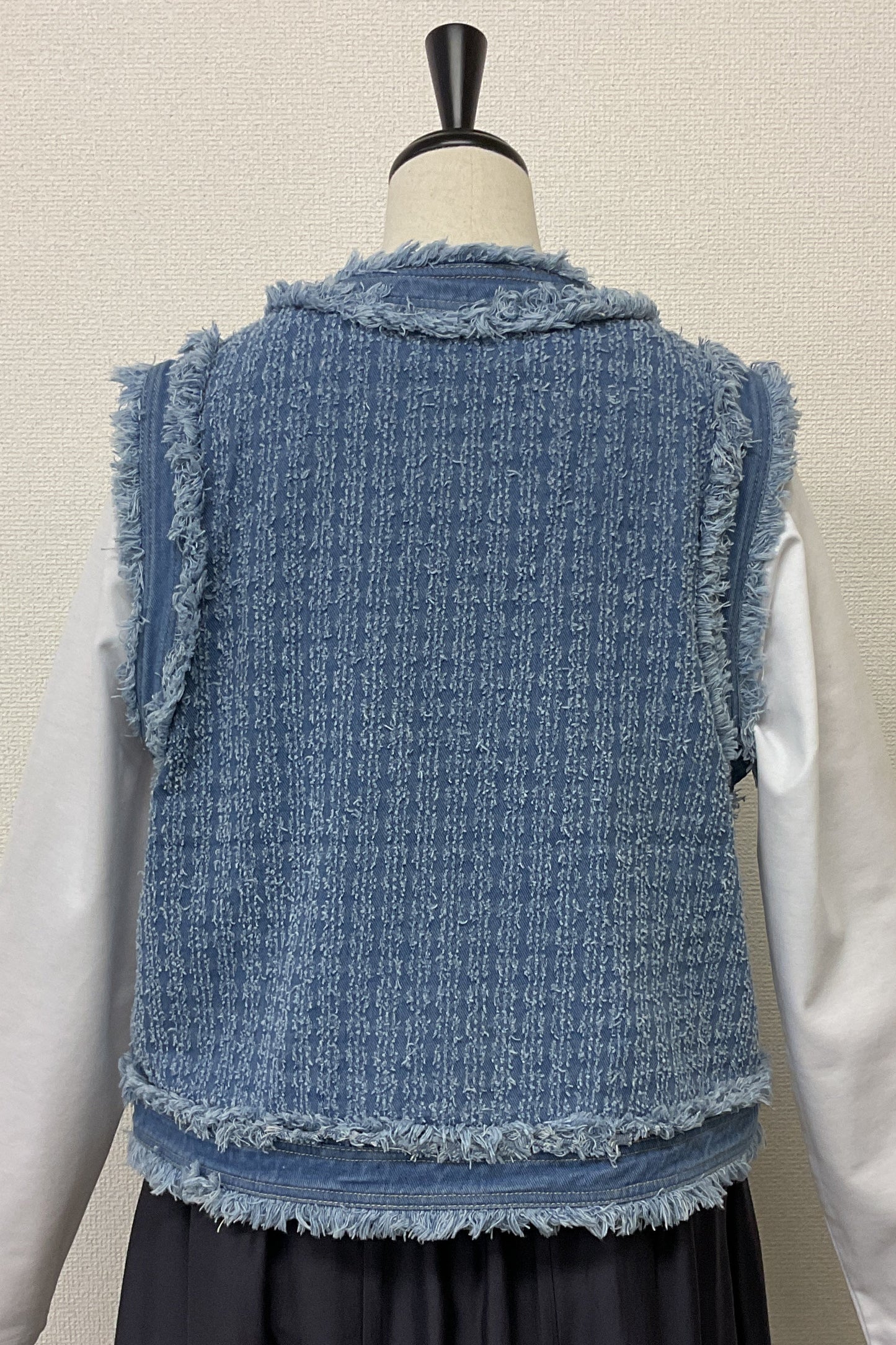 〈30%OFF〉ツイードライクデニムベスト