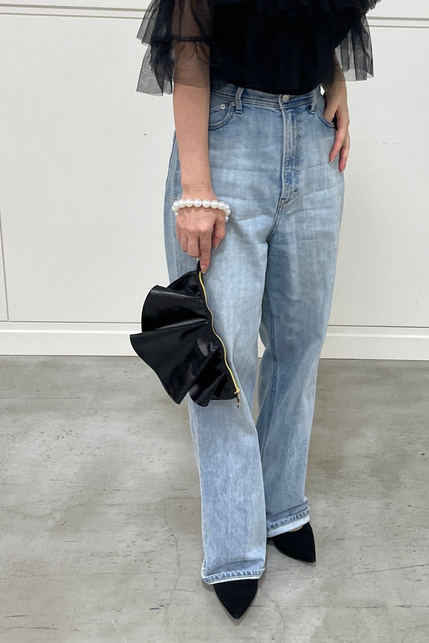 <20%OFF>パールハンドルクラッチバッグ