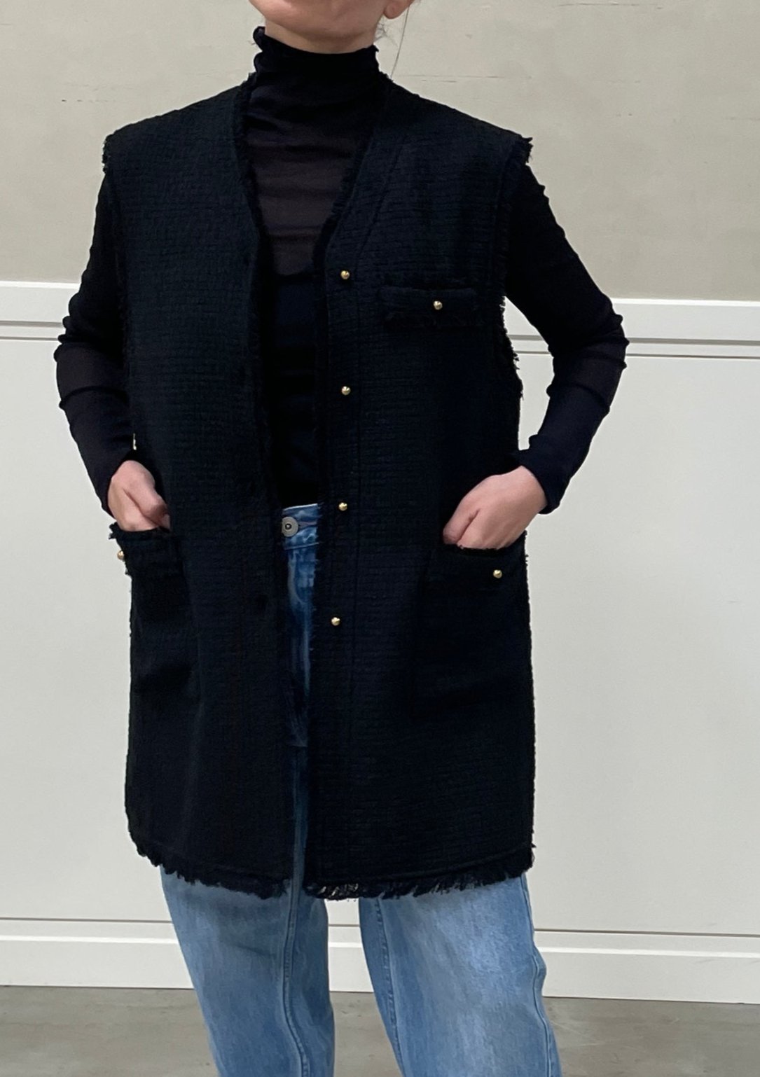 <30%OFF>ツイードジレベスト