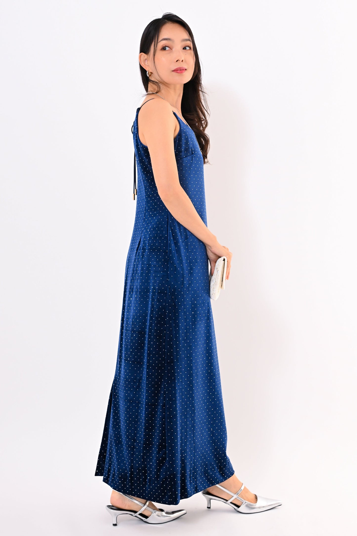 ラインストーンキャミドレス