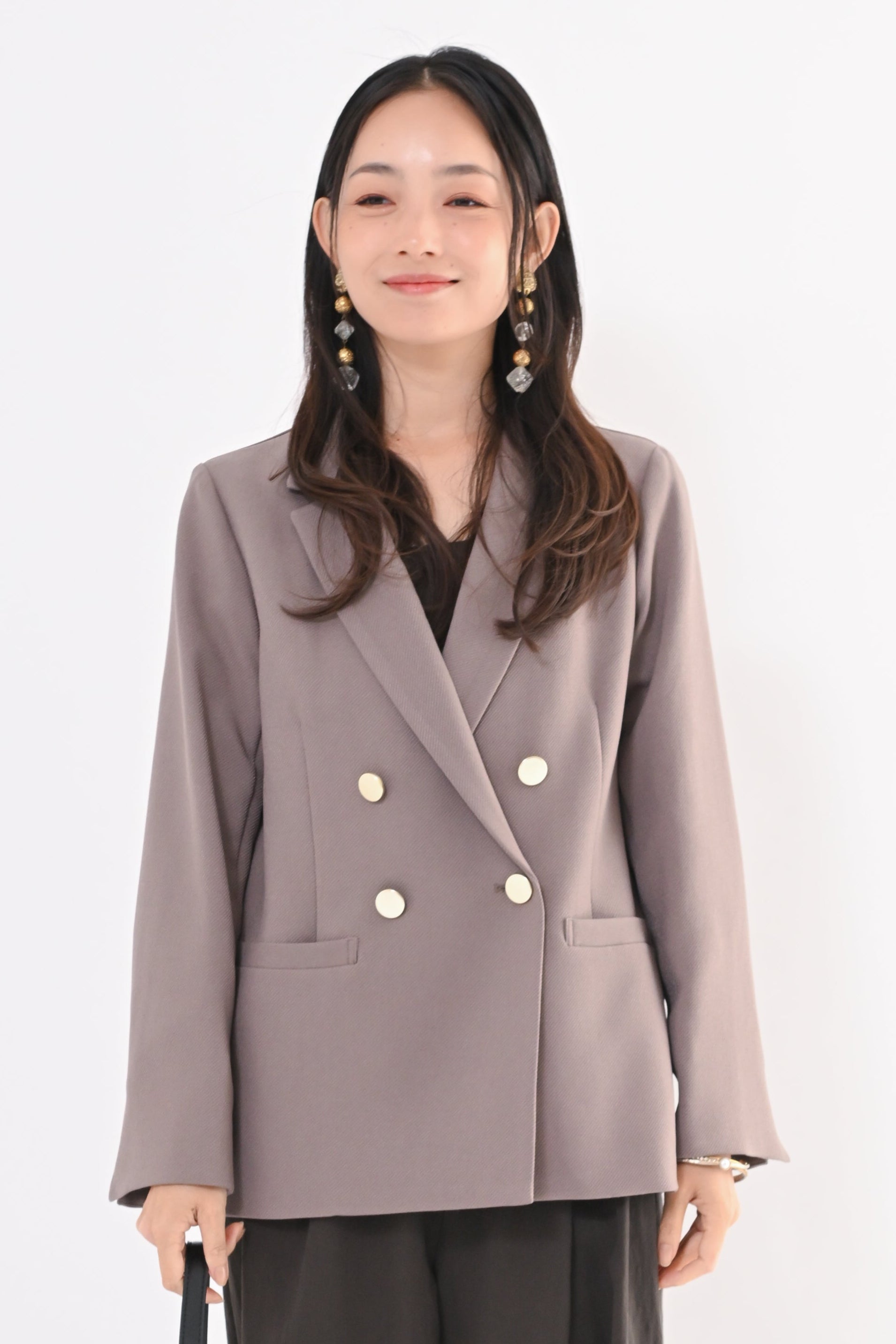 メランジガルゼダブルジャケット｜トップス・ニット／セーター