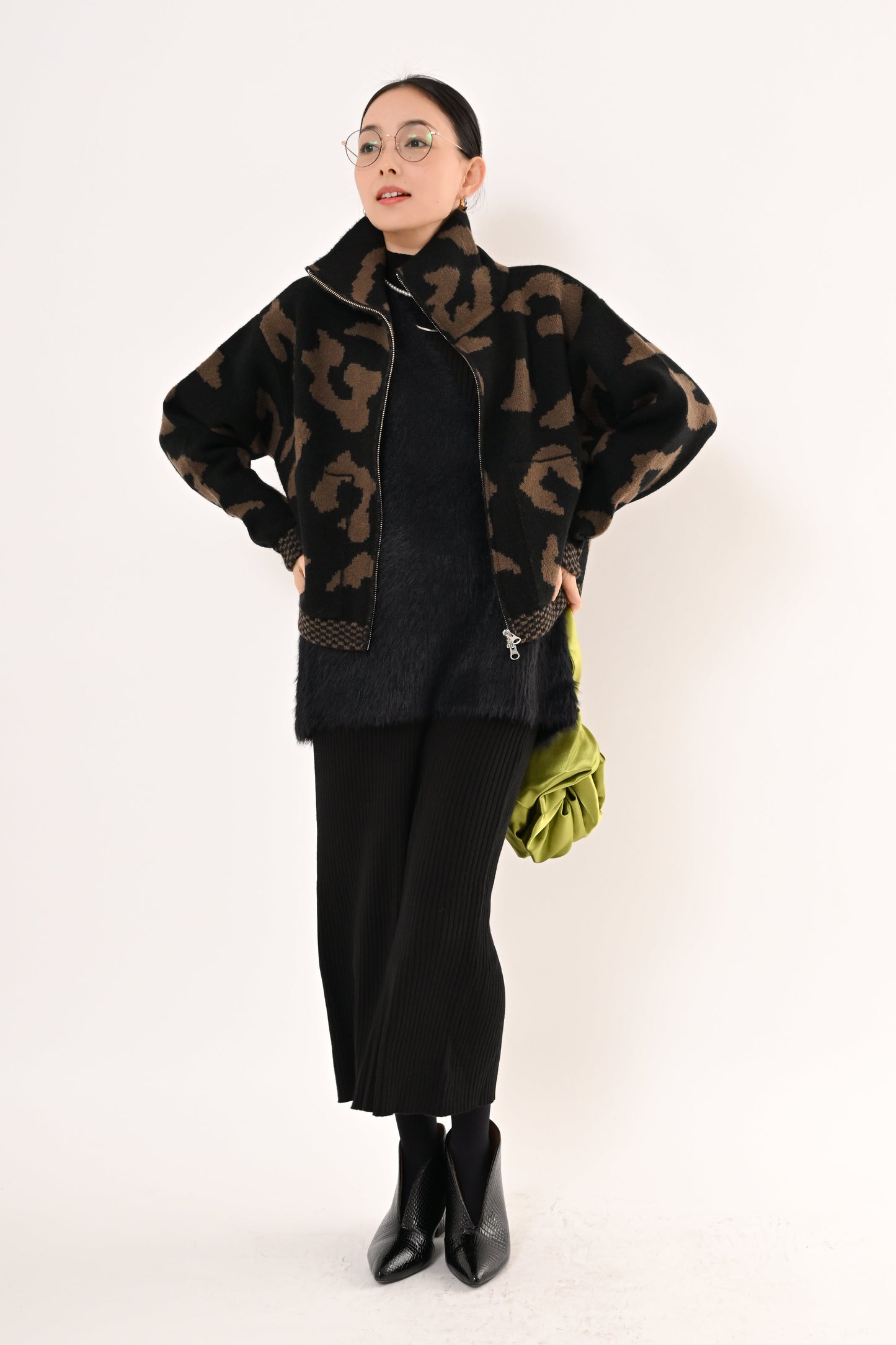 〈30%OFF〉ジャガードニットブルゾン