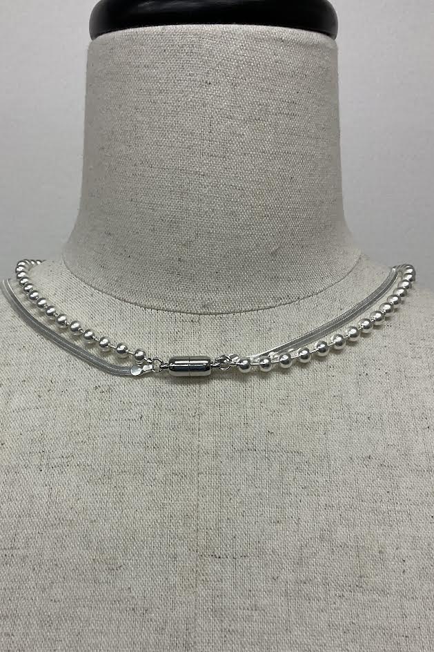 ［ＮＥＷ］ボール＊スネークチェーンネックレス