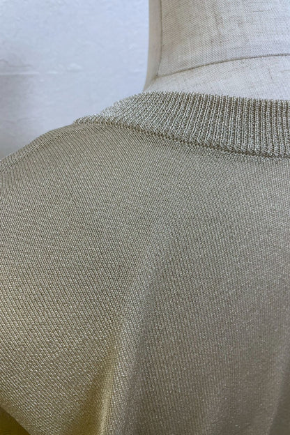 クルーネックラメカーディガン