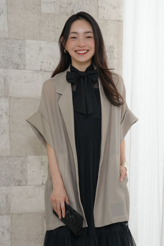 メッシュ半袖ジャケット　