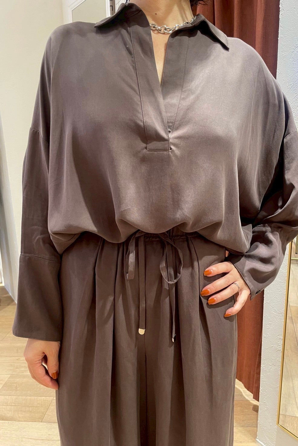 ［予約］テンセルツイルワイドパンツ